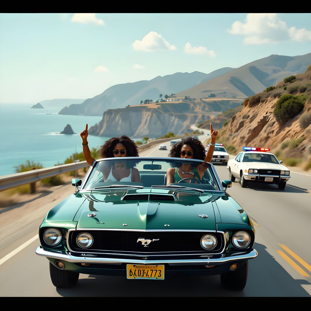 Thelma and Louise's Dramatic Escape in Cinematic Style