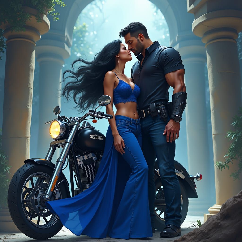 Curvy Queen in Mystical Realm: Digital Art