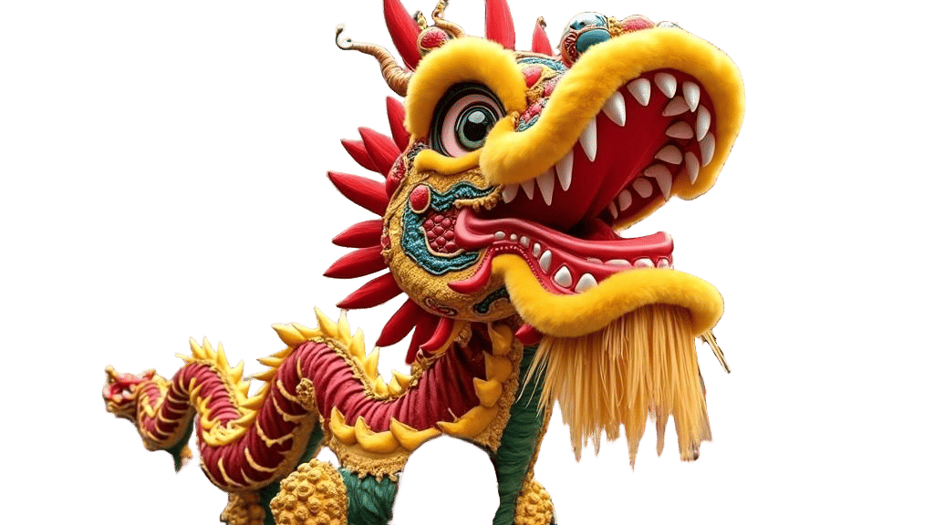 Chinese Dragon Festival with Fireworks, Fantasy Art