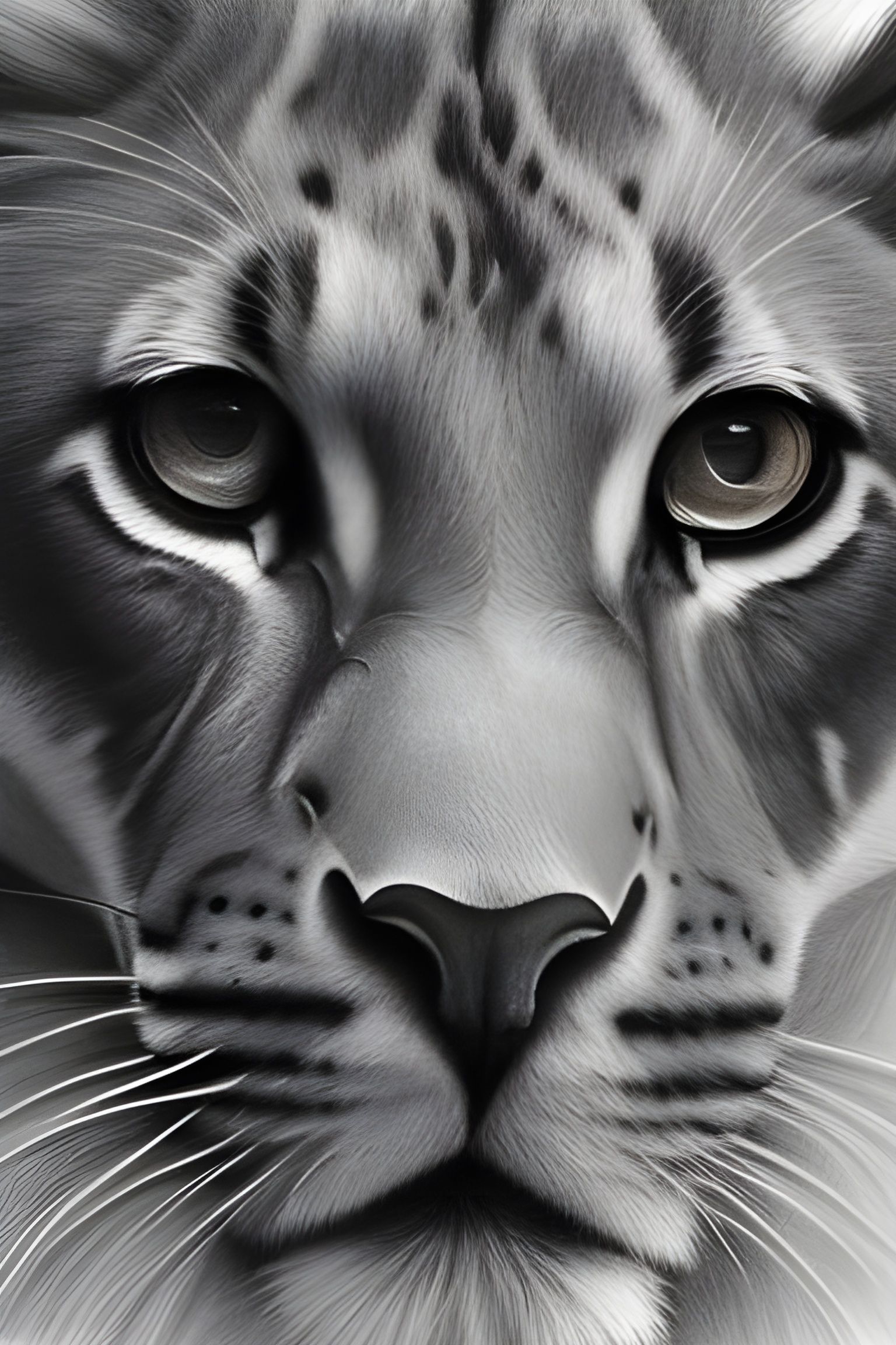 Detailed Pencil Sketch of a Lion