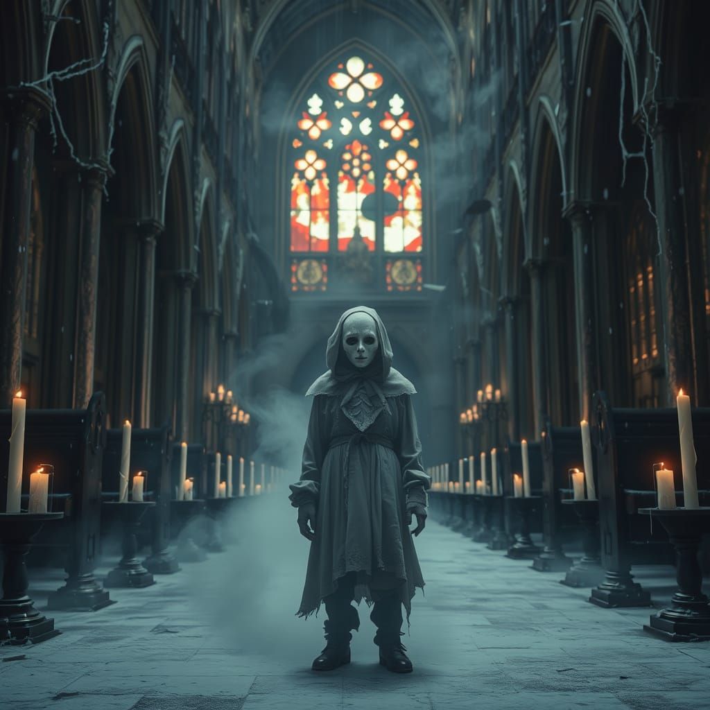 Ghostly Child in Dilapidated Chapel