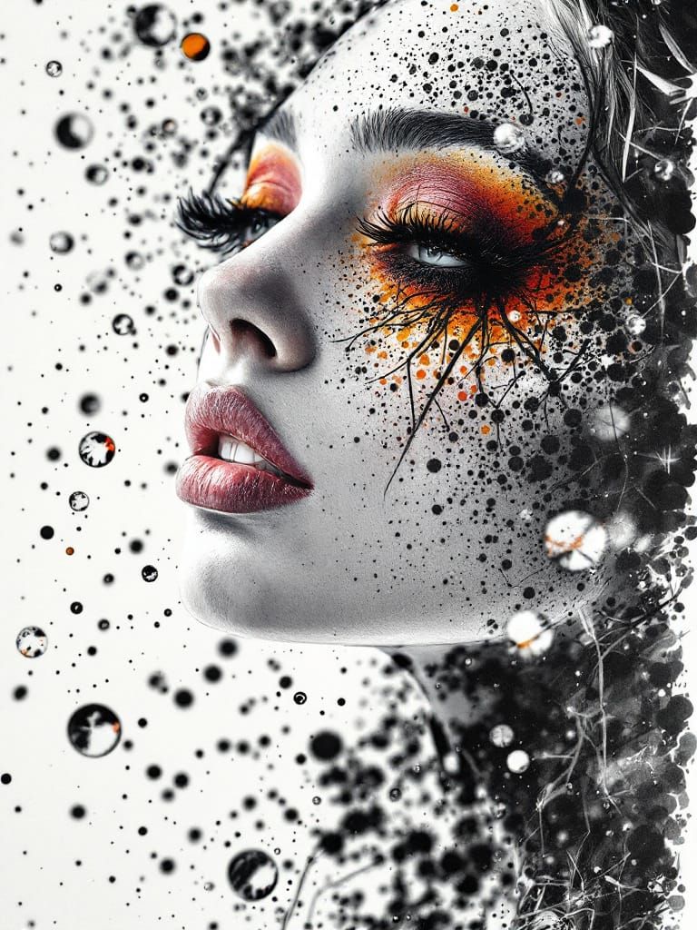 Mia Goth Dancing in Spotlight Pen and Ink Drawing