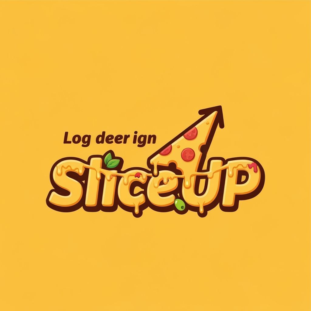 SliceUp Pizza Logo with Mediterranean Flair