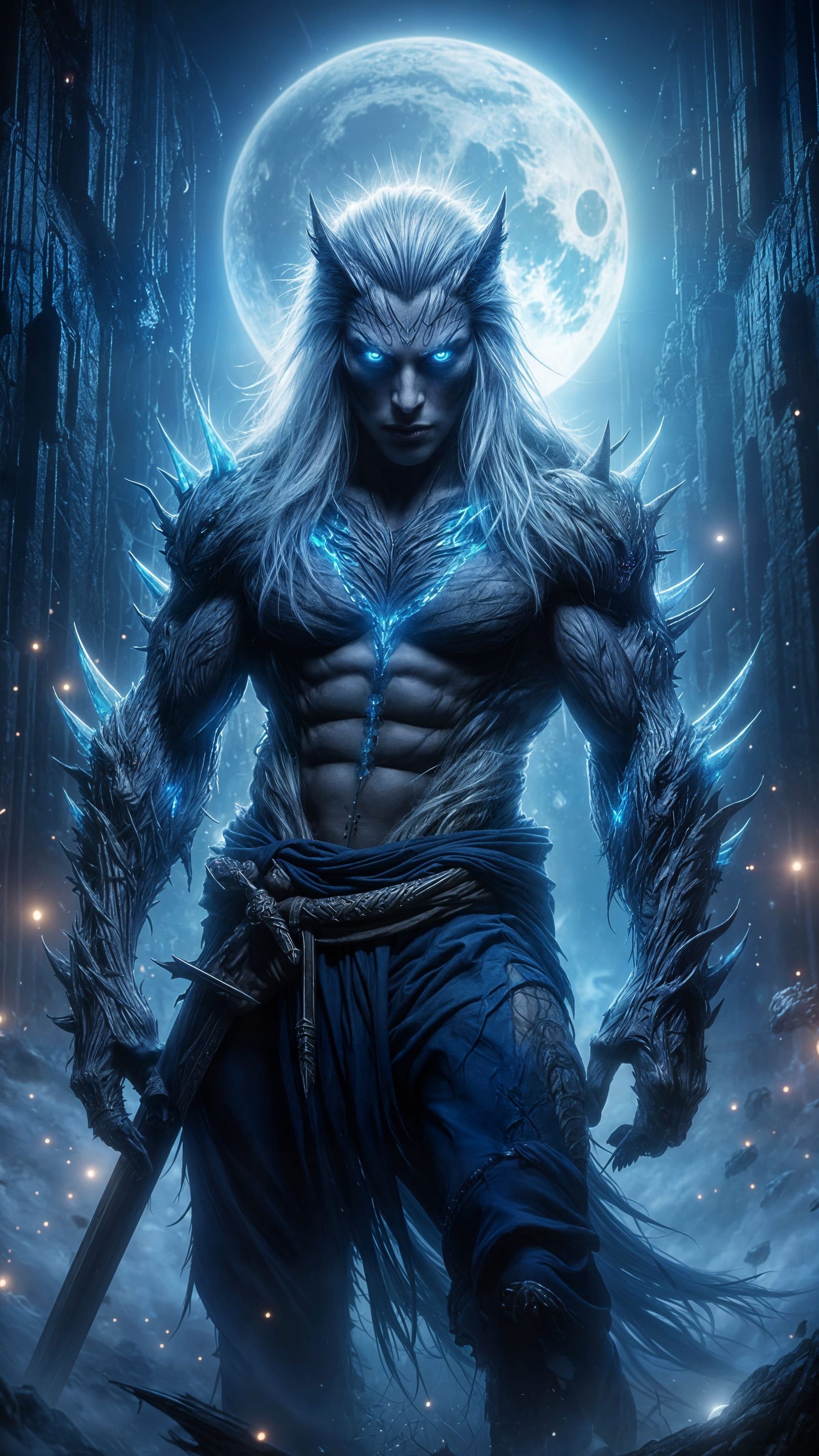 Demon Lord in Winter, Dark Fantasy Concept Art