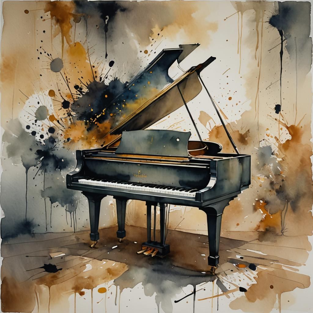 A piano watercolour.