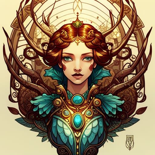 Majestic Antler Queen: A Regal Portrait