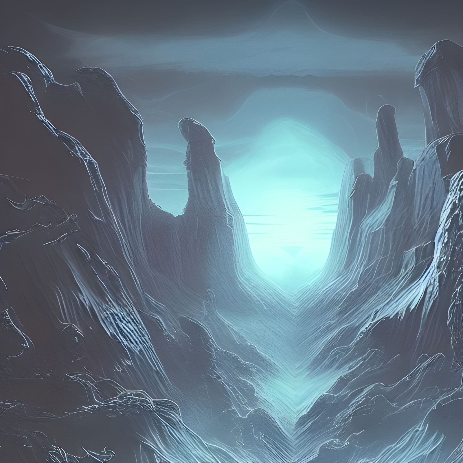 Eldritch Space Horror in Matte Painting Style