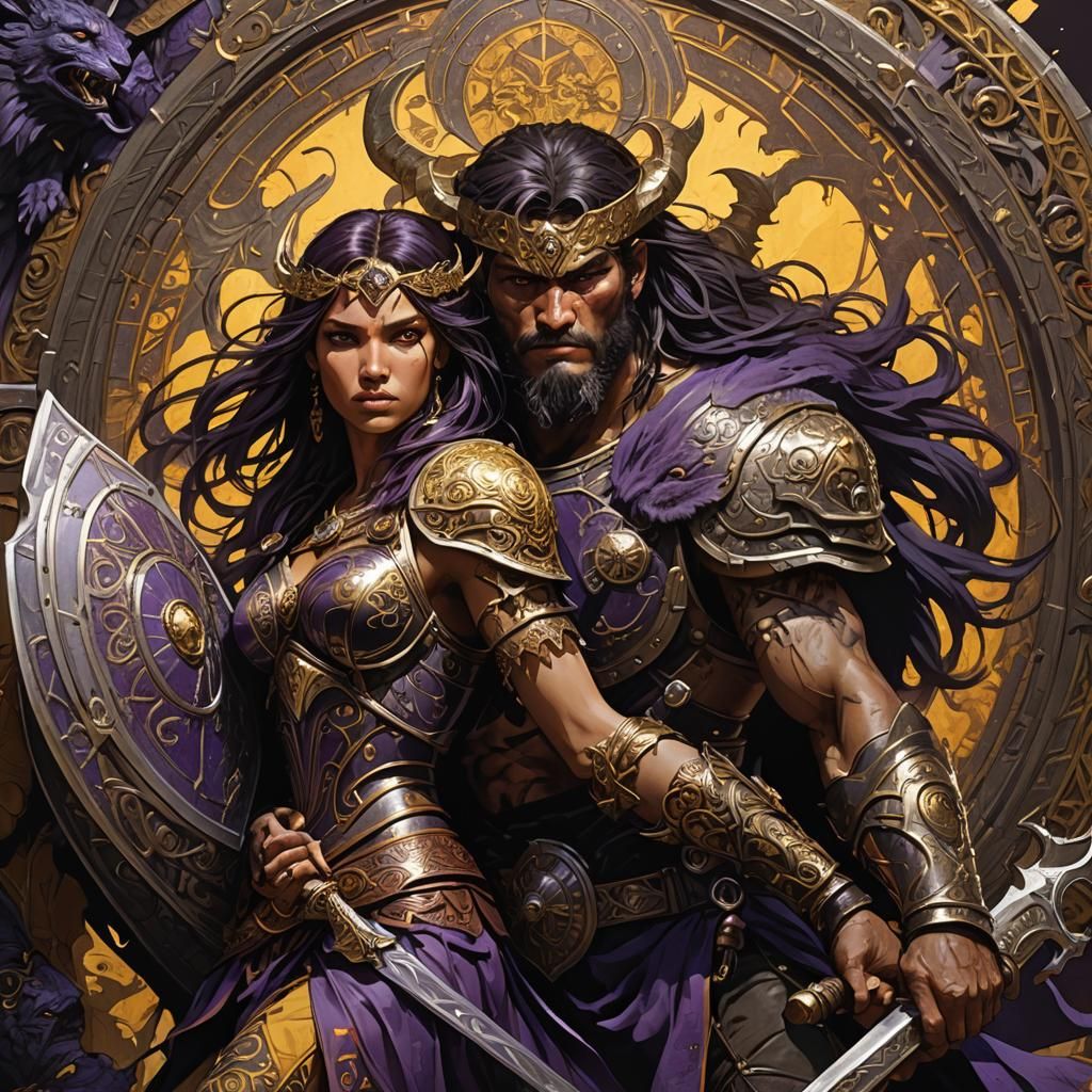 Dark Fantasy Warriors in Greg Rutkowski Style