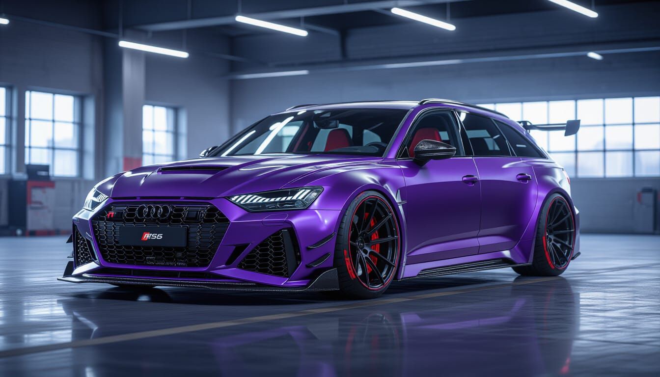 Customized 2025 Audi RS6 Avant in Dark Purple