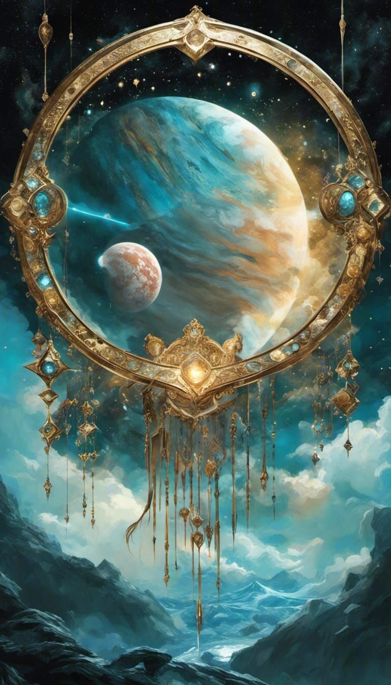 Ornate Ring of Jupiter in Dreamy Digital Art