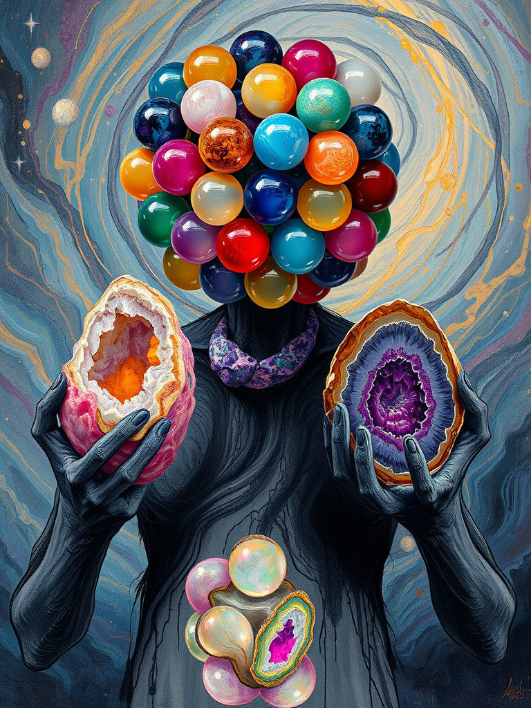 Being with Gumball Head Merges with Charcoal Body in Vibrant...