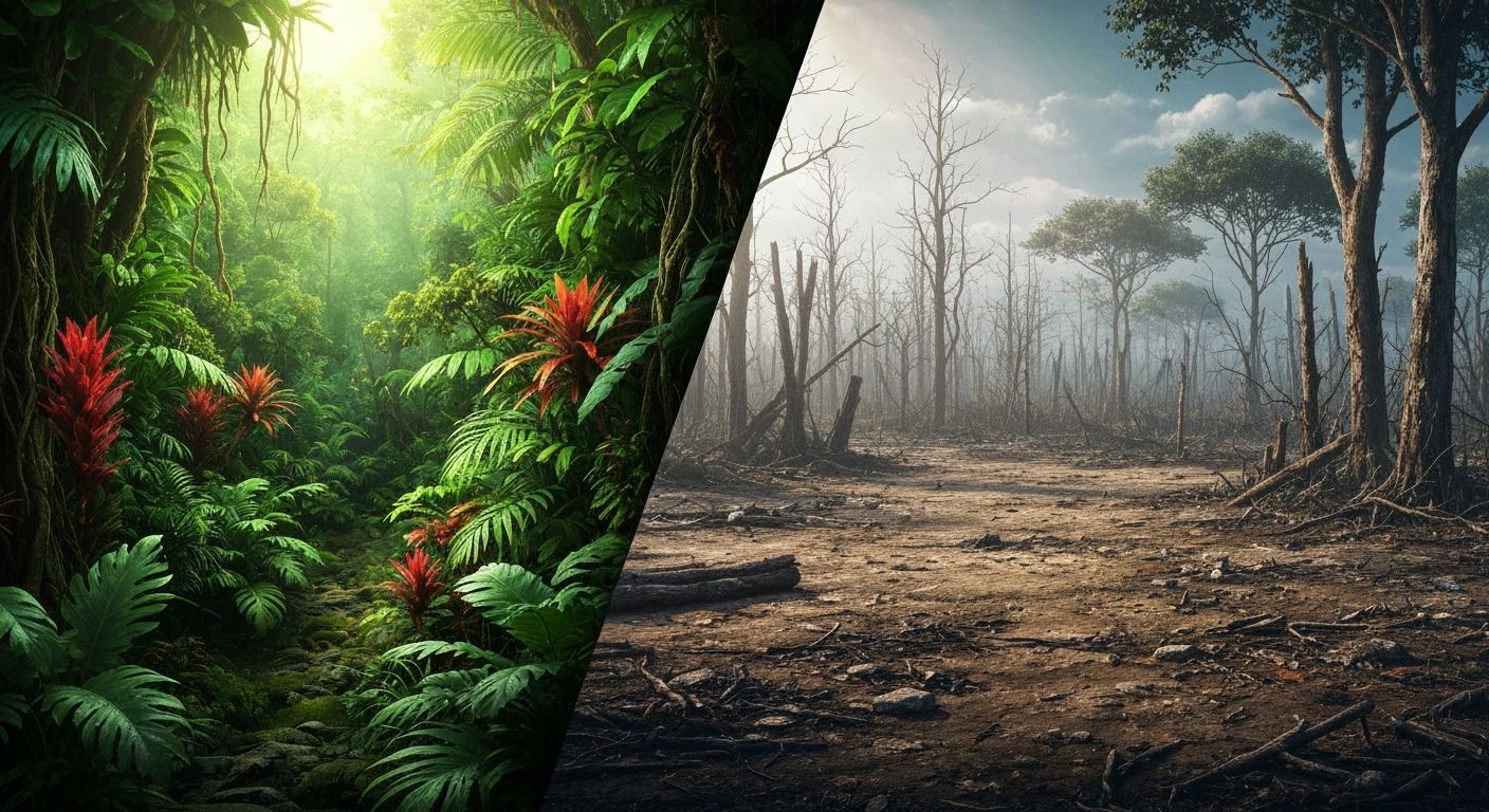 Lush Jungle Versus Barren Wasteland: An Environmental Master...