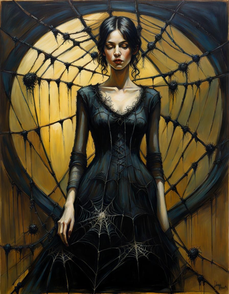 gothic spiderweb fashion