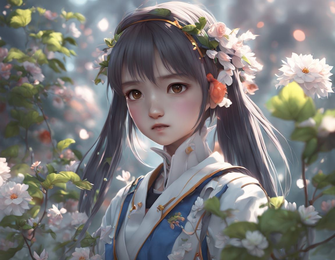 Detailed 3D Anime Art in Genshin Impact Style