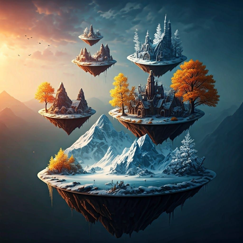 Autumn and Winter Landscapes in Ethereal Matte Painting