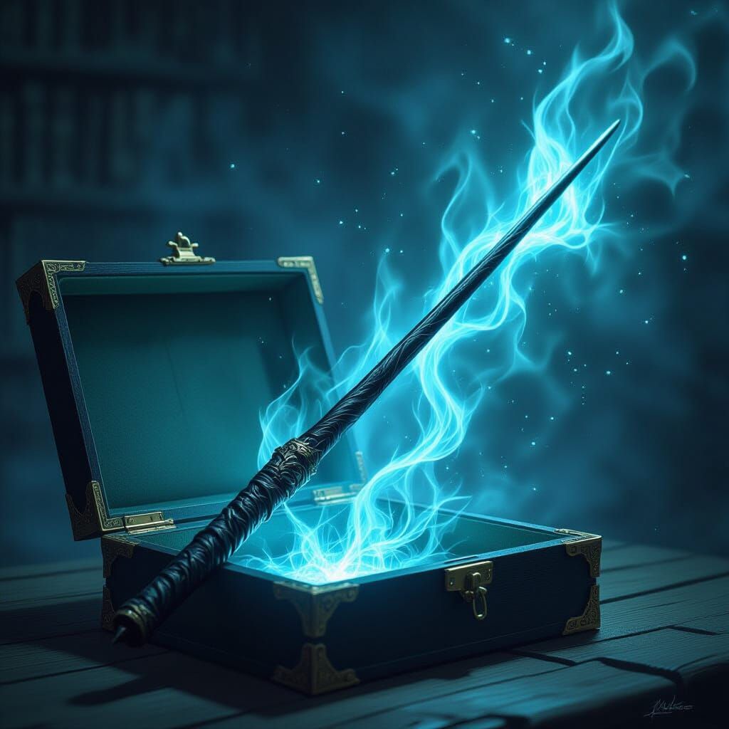 Elder Wand with Dragon Heartstring in Ollivander Box
