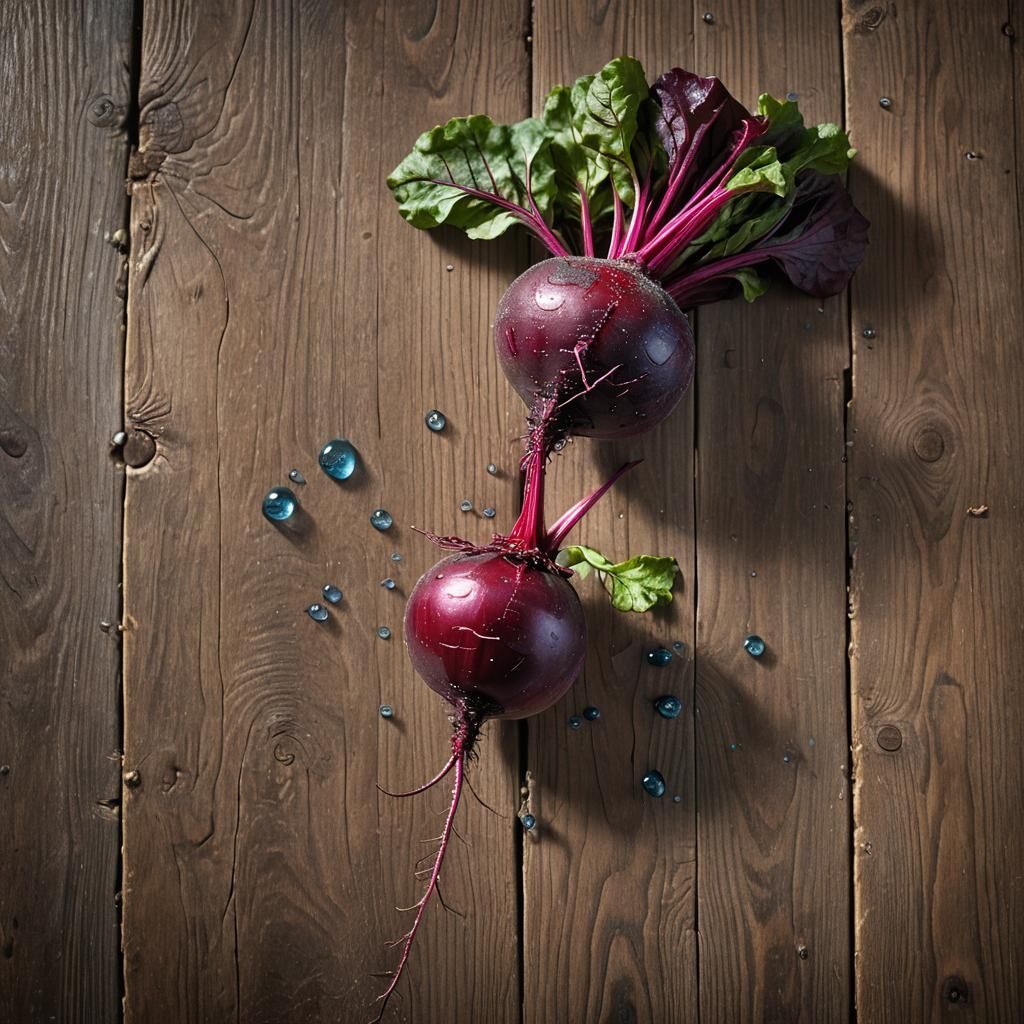 Juicy Beetroot Still Life in Photorealistic Style