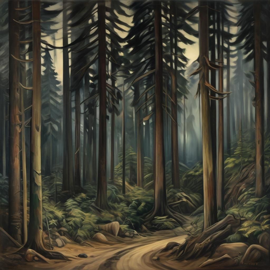 Grimdark Landscape in Expressionist Style