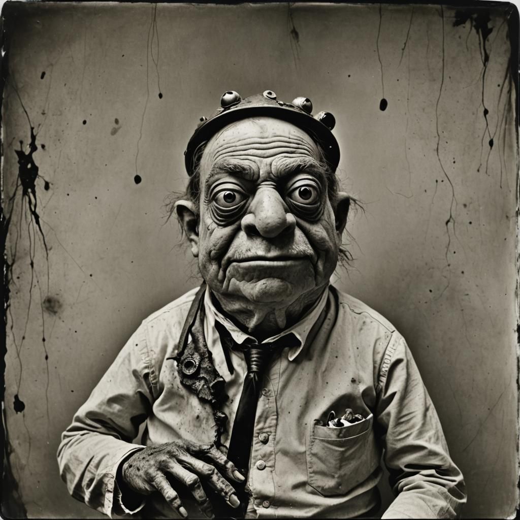 Creepy Frog Monster in Body Horror Style