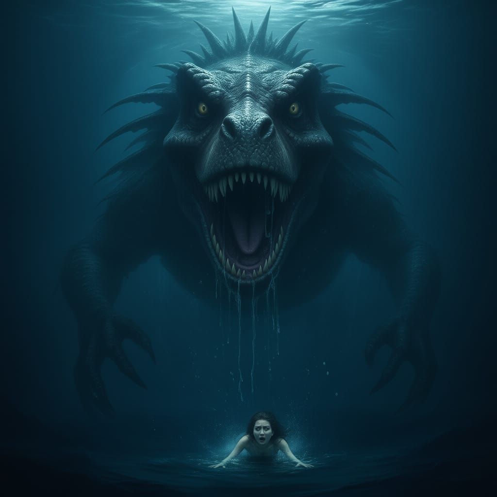 Cosmic Horror Sea Monster Surfaces from Black Hole Ocean