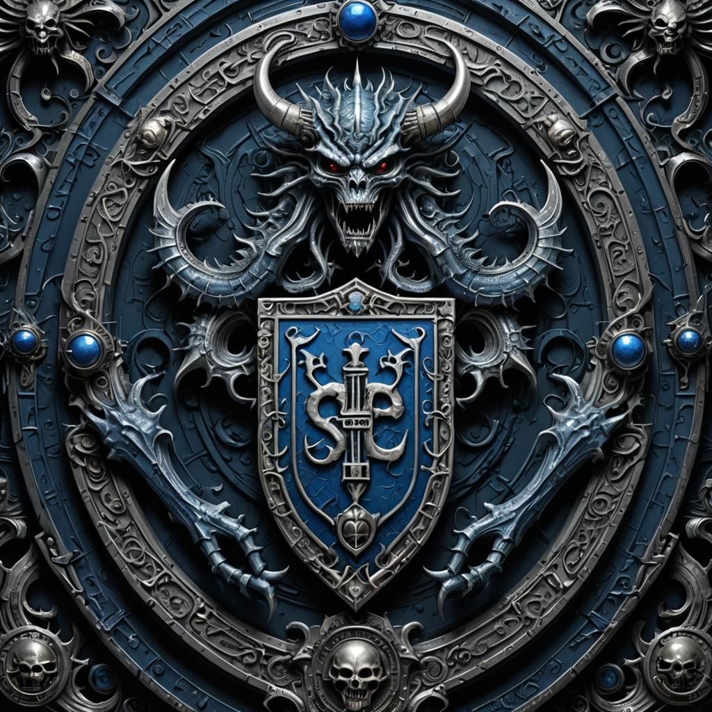 Demonic Family Crest in Biomechanical Style