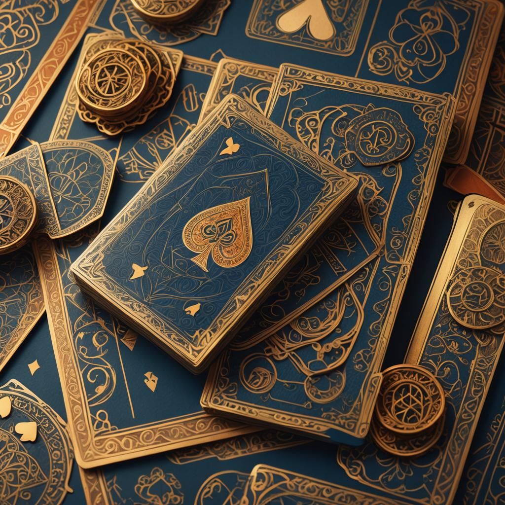 Ornate Aces Deck in Mystical Setting