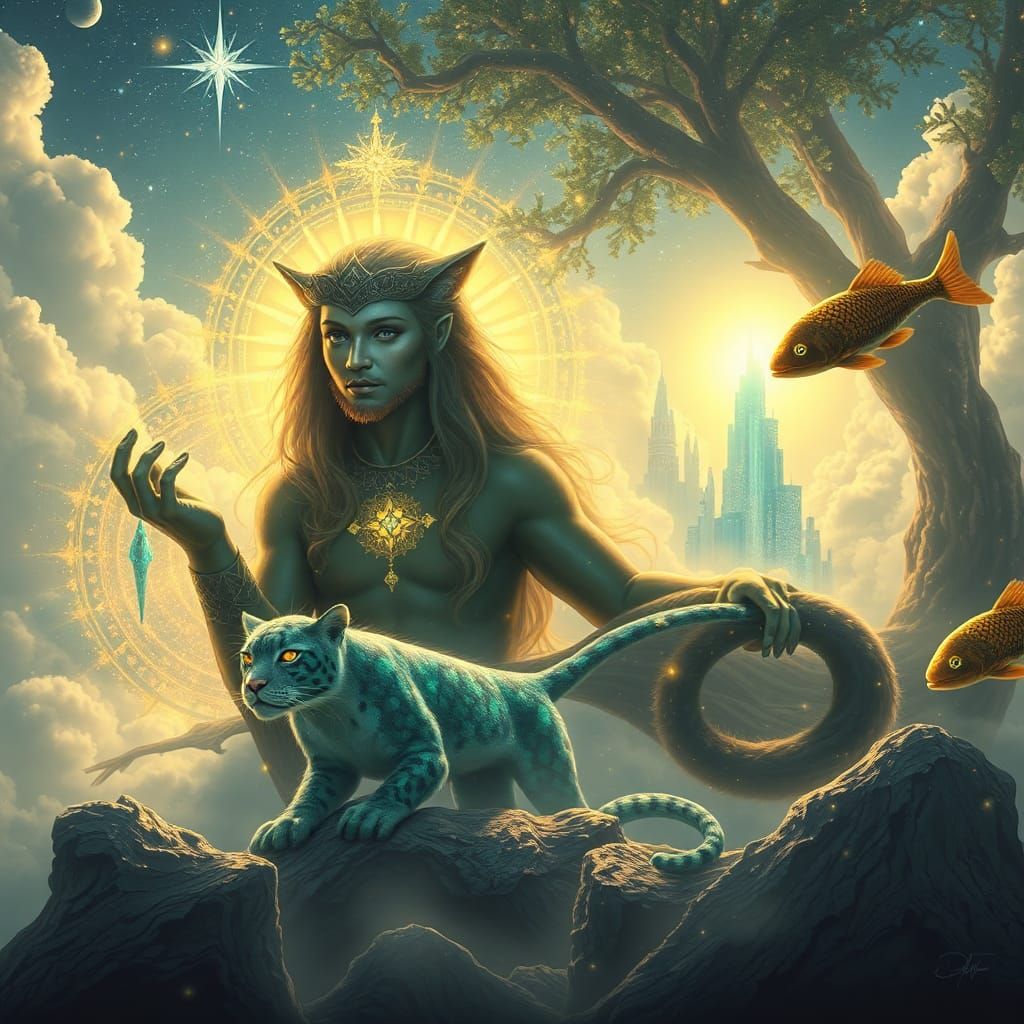 Mystical Star Grazer Winks Through Time Portals