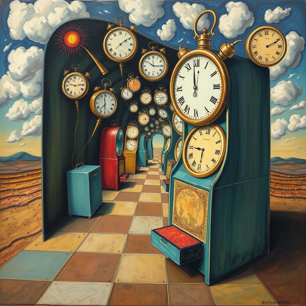 The Trouble With Multiple Time Machines as Dalí Painting
