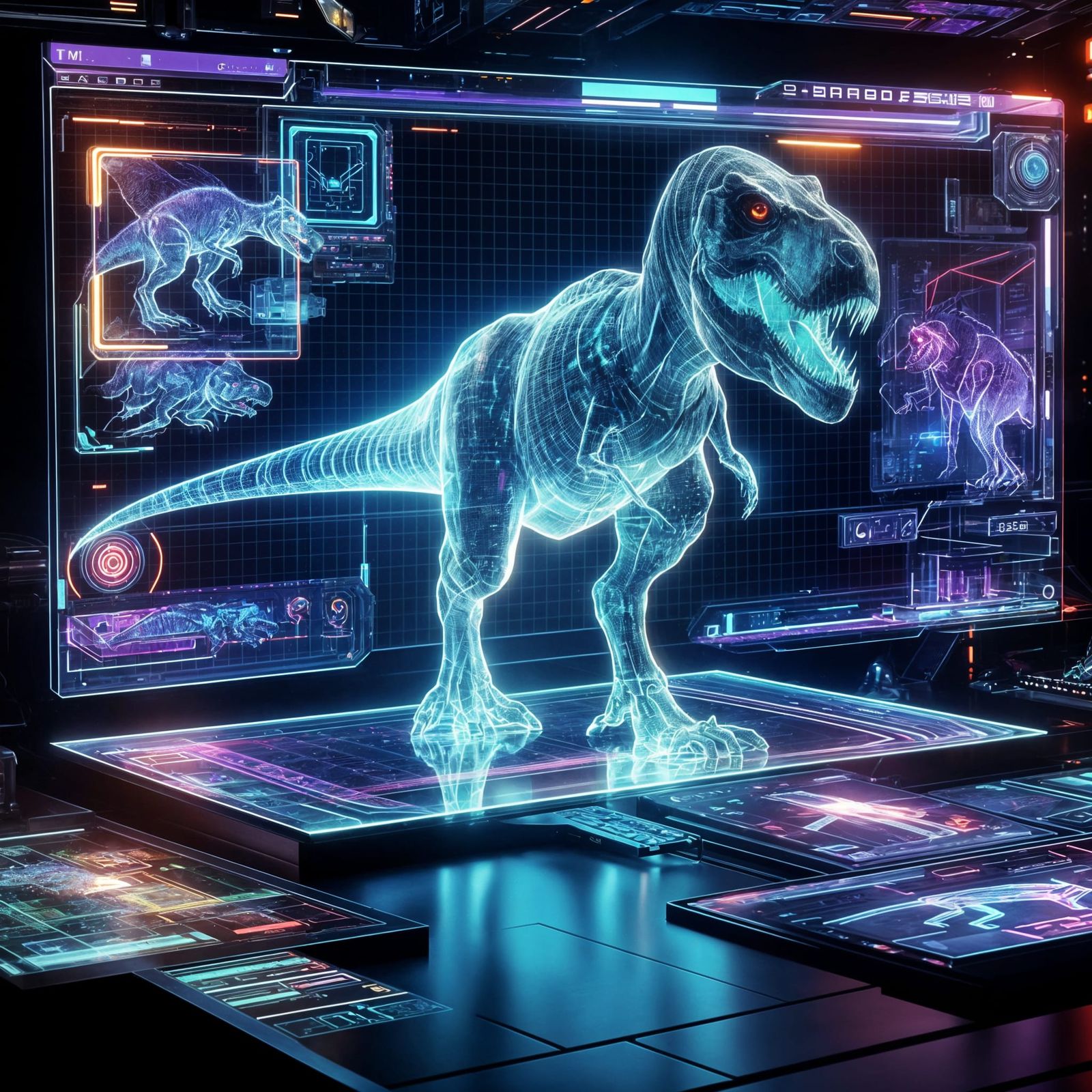 Advance holographic T-rex