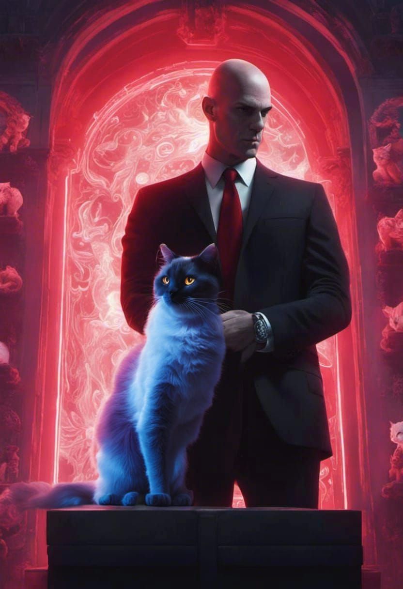 Black Light Kitties (Agent 47: Hitman variant)