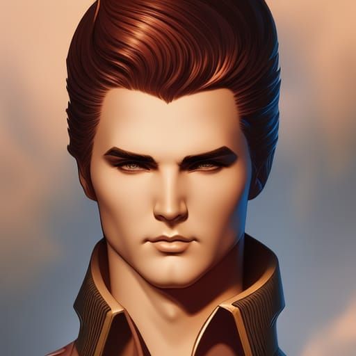 Cat with Elvis Hair: Hyperdetailed Portrait