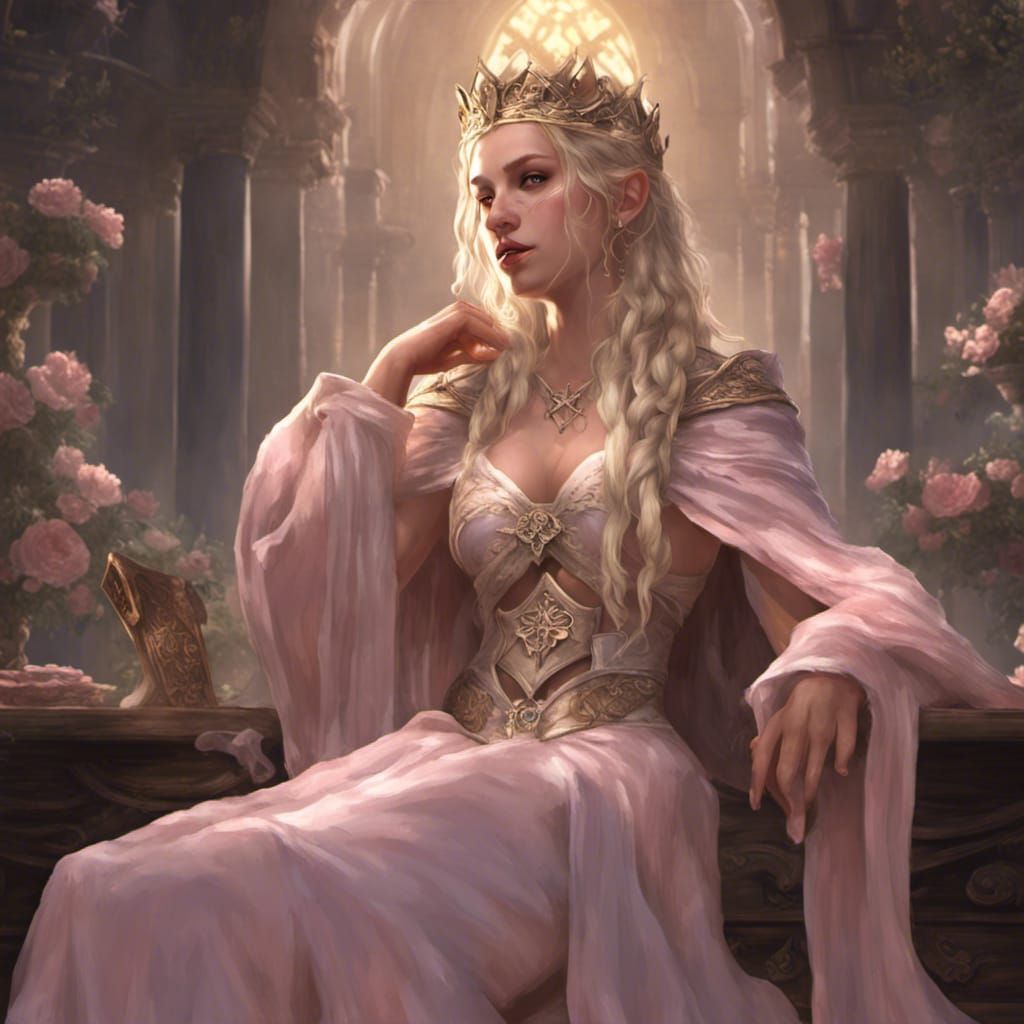 Elegant Elf Bard in Dark Fantasy Concept Art