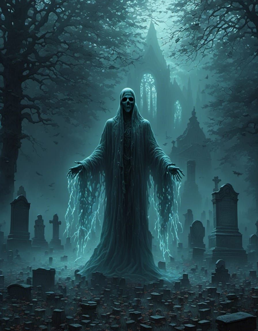 Shadowy Figure Haunting Eirin in Ghostly Style