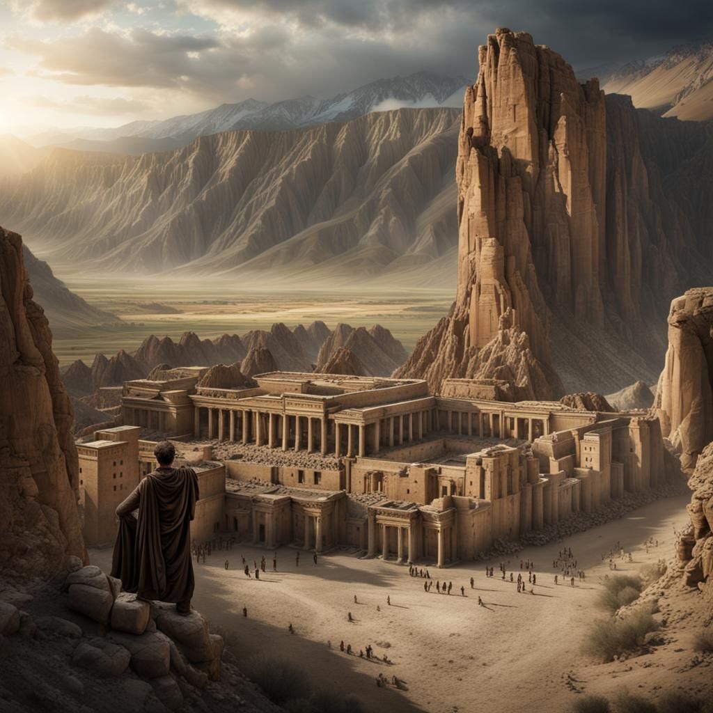 Julius Caesar in Bamiyan: Epic Digital Painting