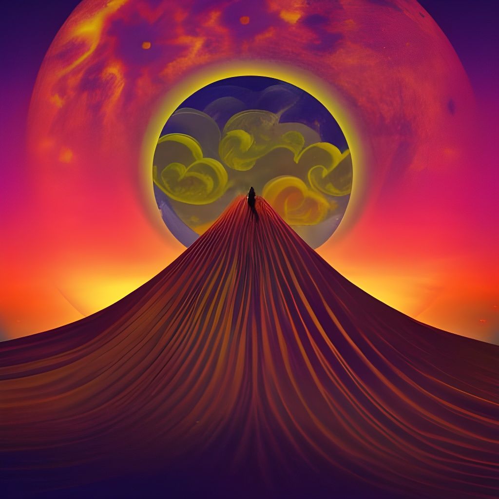 Psychedelic Moon City Portal: Digital Matte Painting