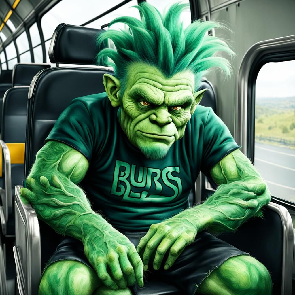 Green Troll Rides the Bus
