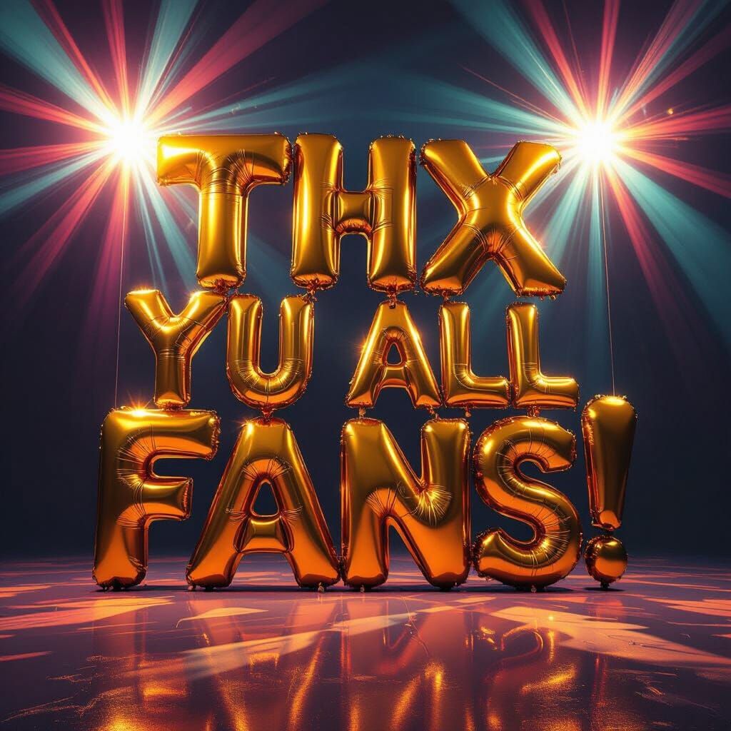 Golden Balloon Gratitude in Cinematic Matte Painting Style