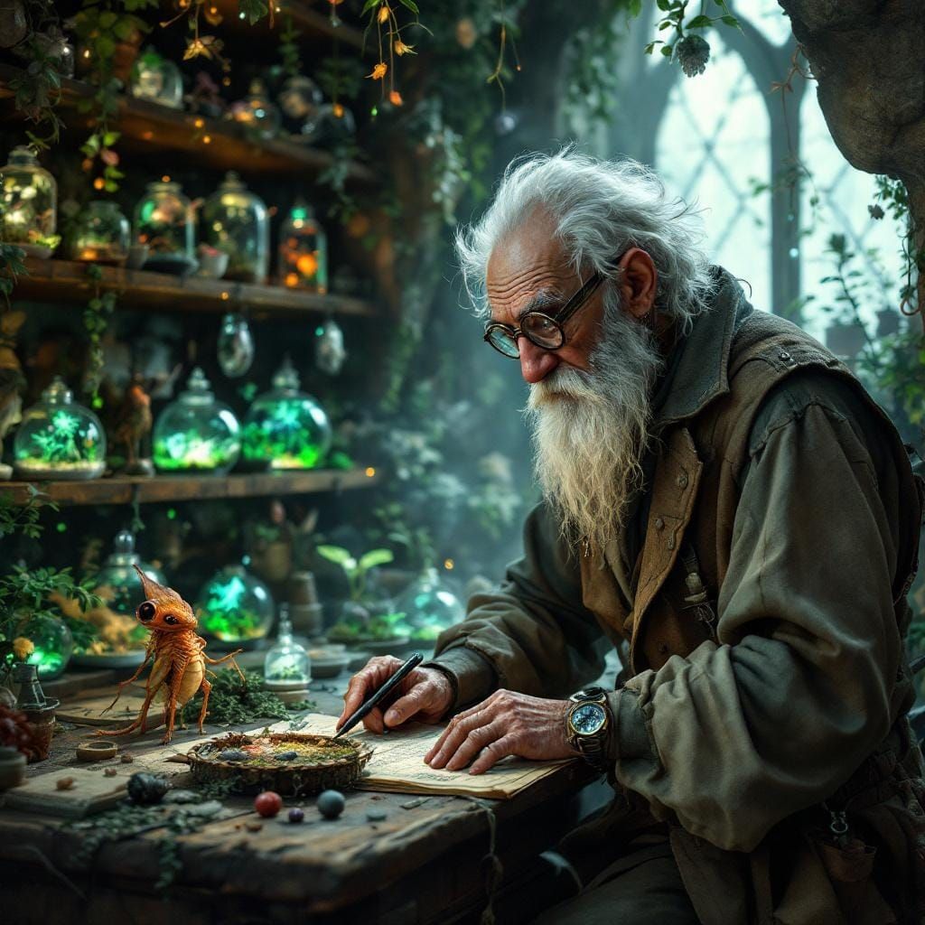 Curator in Hidden Menagerie in Brian Froud Style