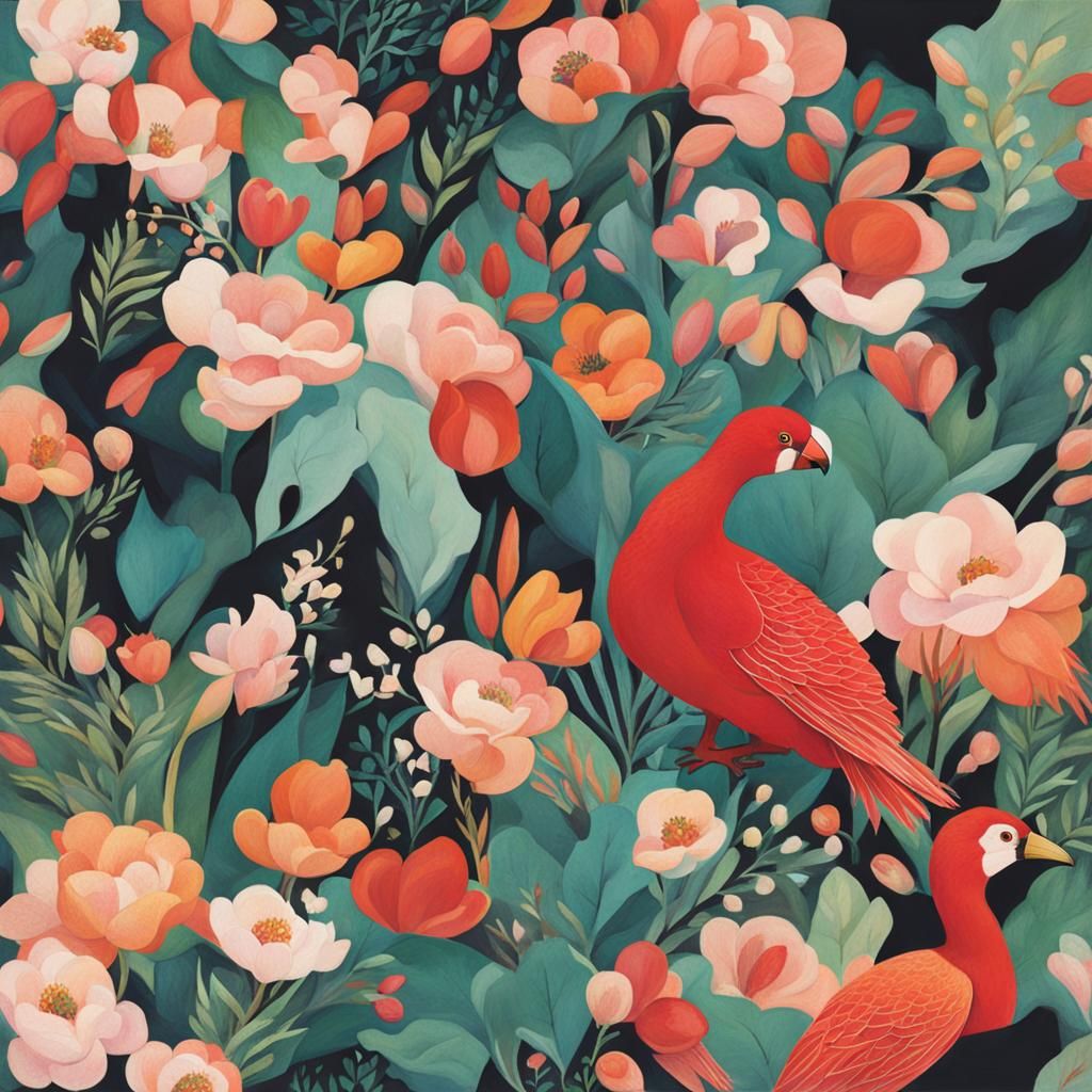 Bird in Flight Illustration