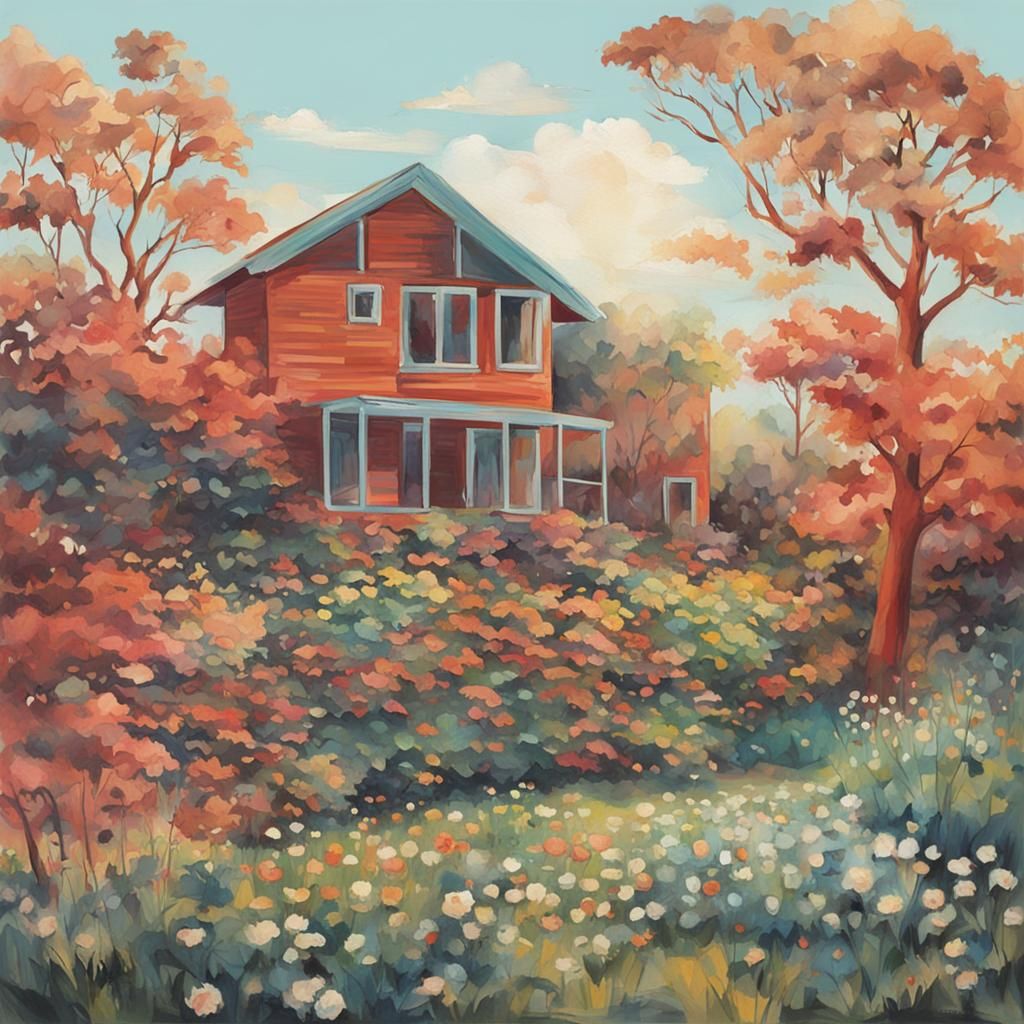 Vintage Coastal Scene Illustration