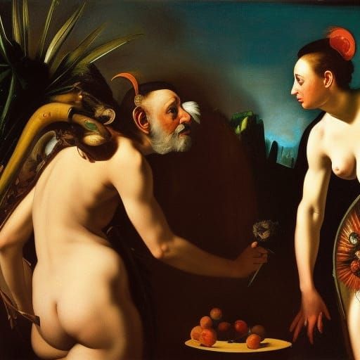 Futuristic Venus Before Heaven's Gate in Deep Color