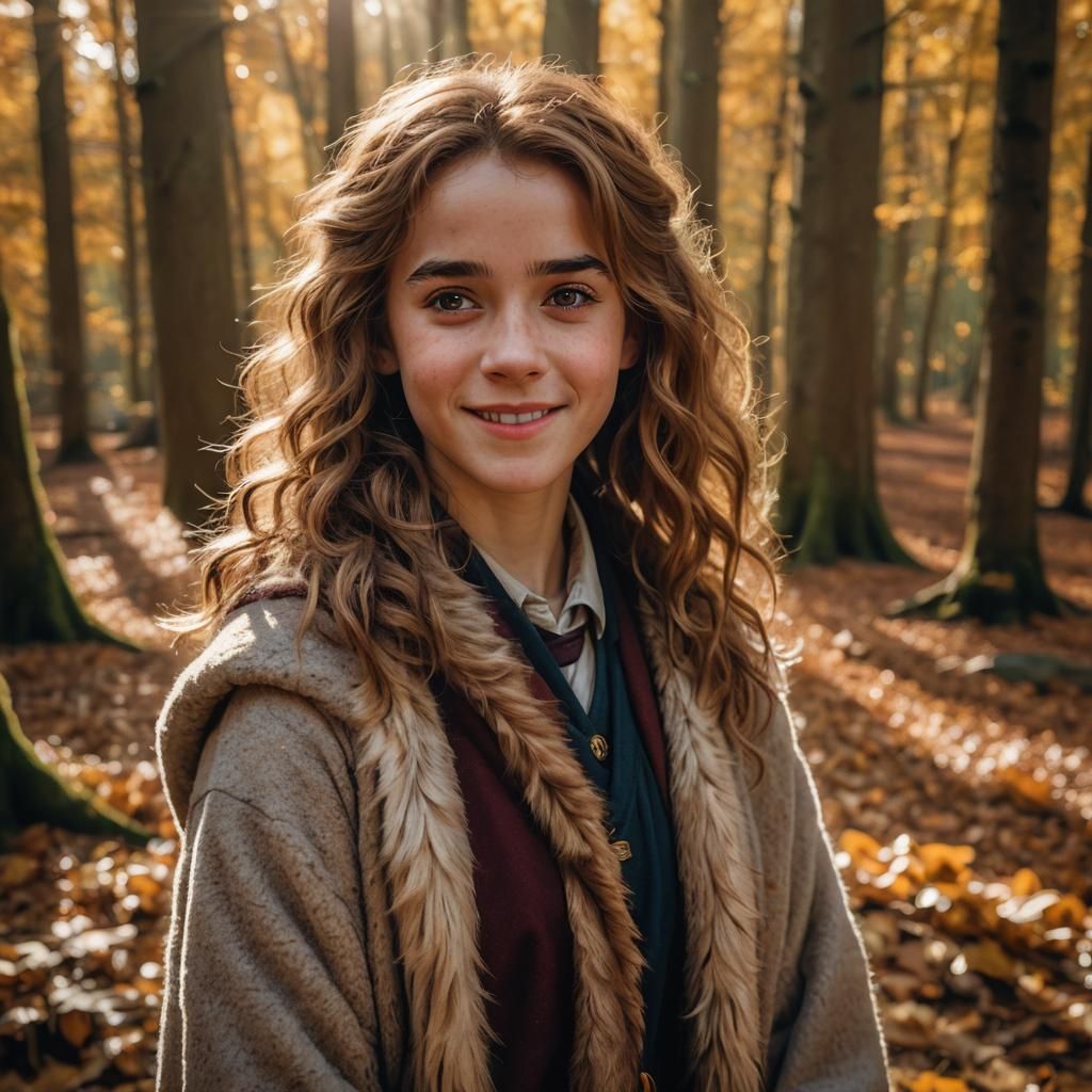 Hermione Granger as a Furry in Autumn Forest