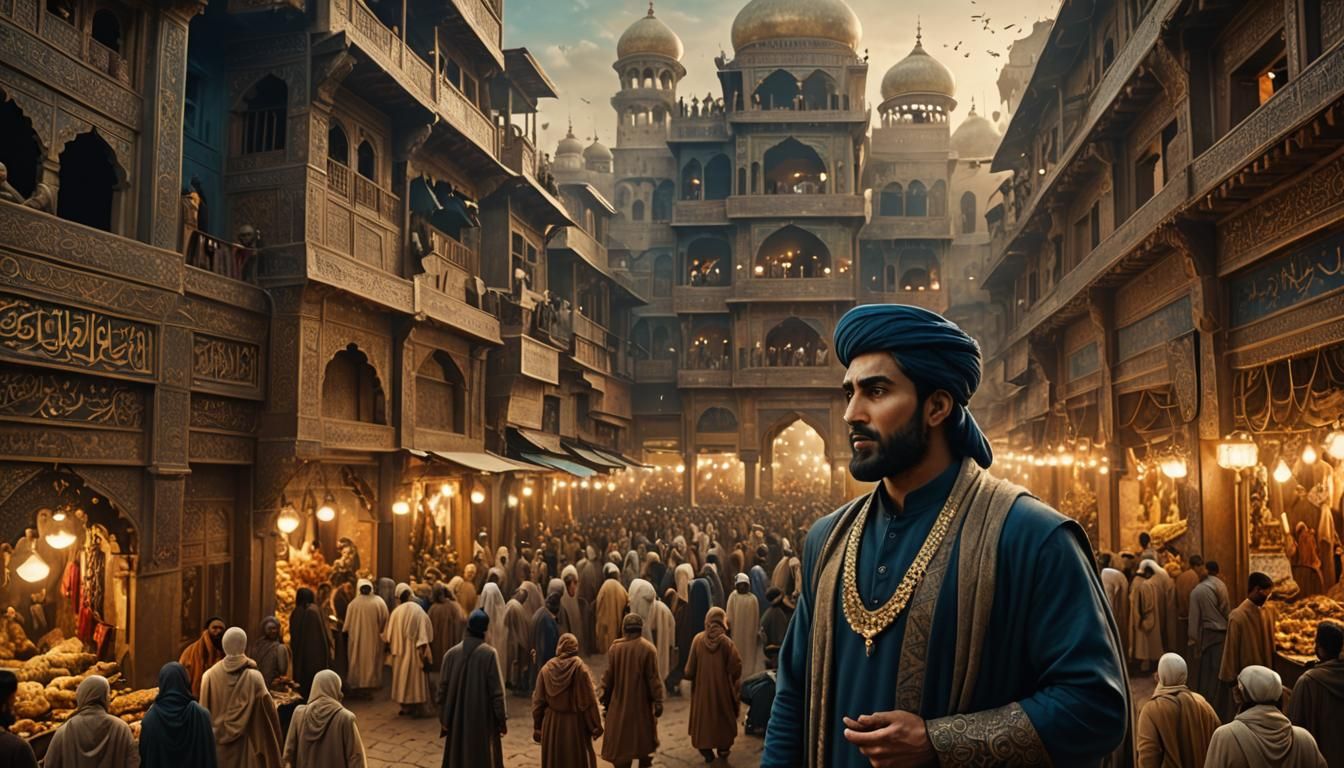 Hazrat Umar Helping People: Matte Painting in Unreal Engine