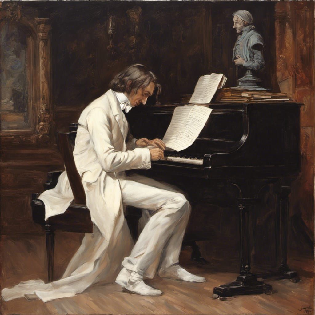 Composers in Consolation: An Oil Painting