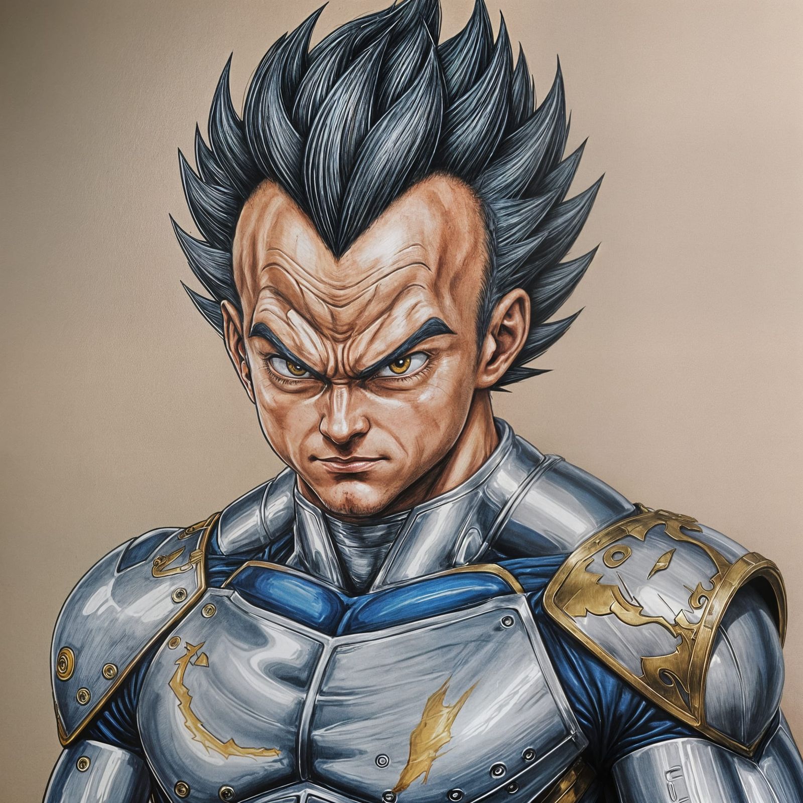 Hyper Realistic Self Portrait of Majin Vegeta