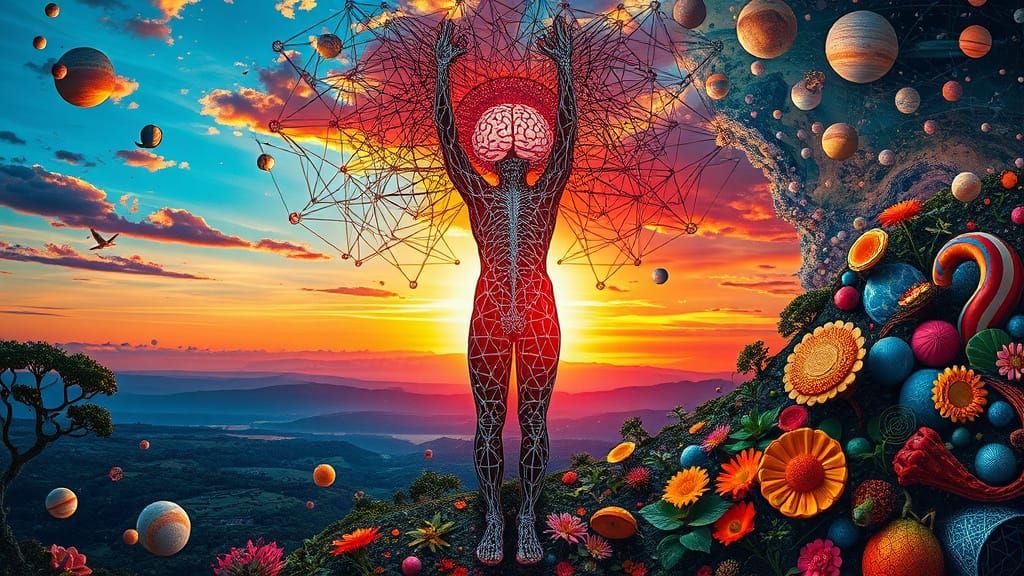 Dreamlike Surrealism in Vibrant Digital Art