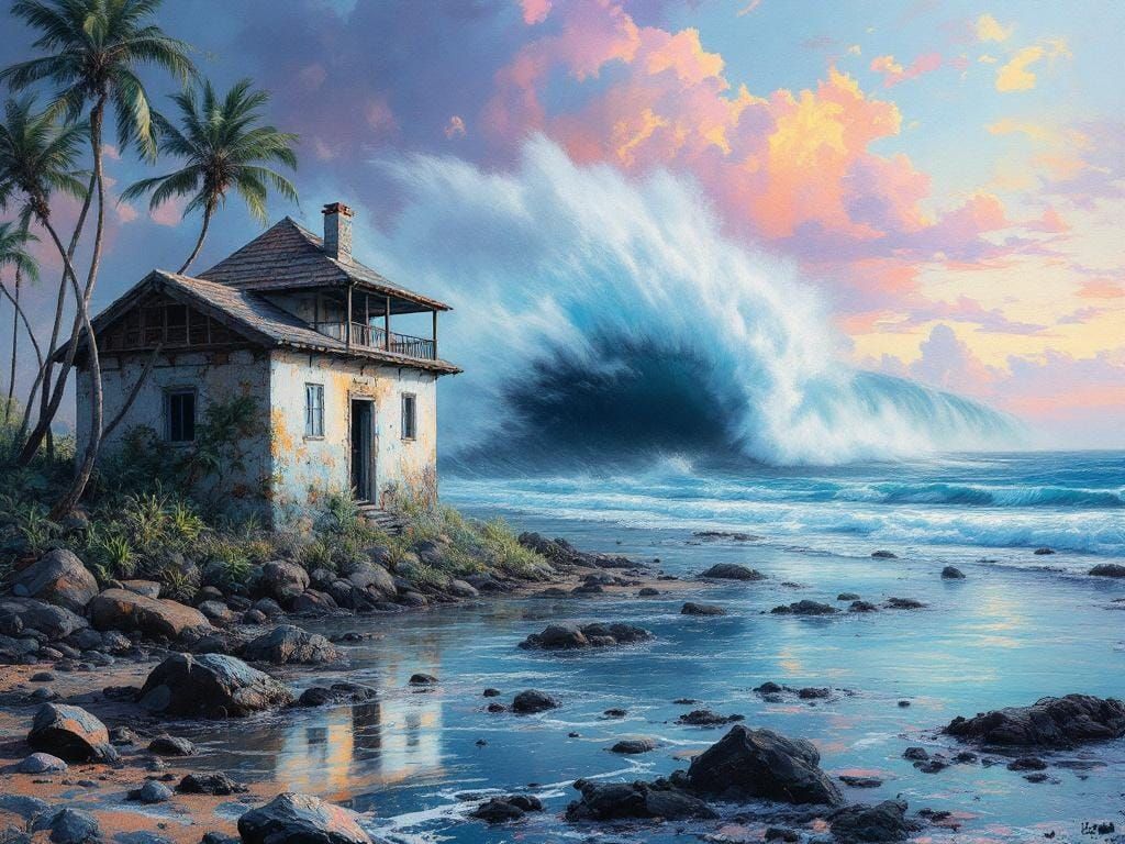 Surreal African Beach House After Hurricane