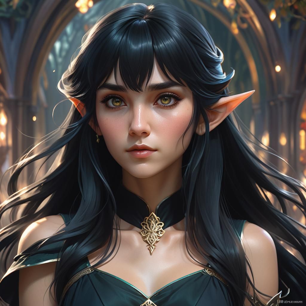 Elven Shadow: Hyperdetailed Portrait in Unreal Engine