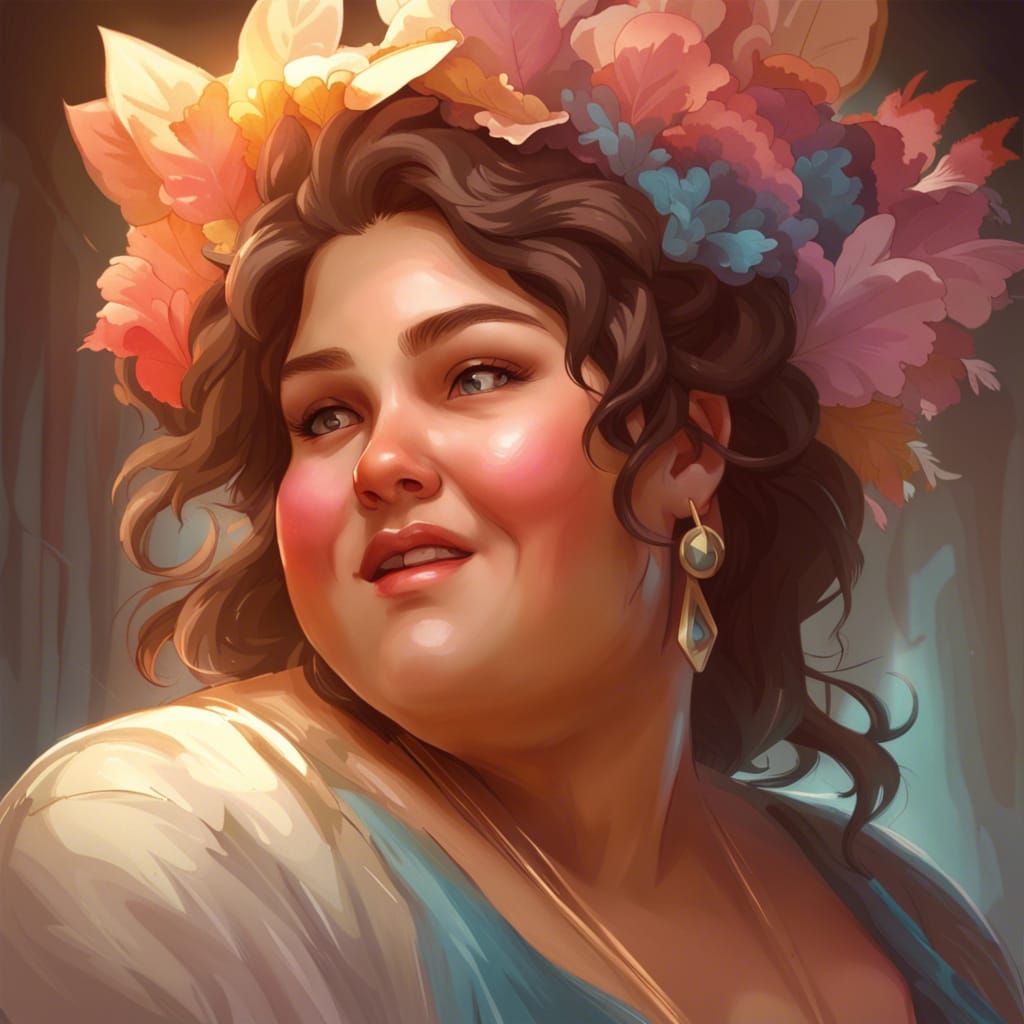 Sweet Mama Noela Portrait in Hyperdetailed Style