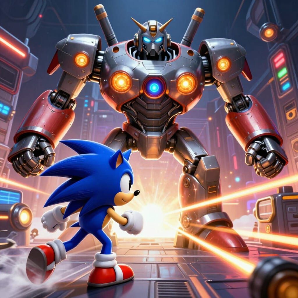 Sonic Battles Robotnik in Iconic Final Boss Showdown